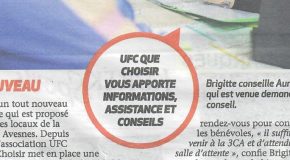 Information par voie de presse des permanences UFC Sambre Avesnois à Avesnes-sur-Helpe