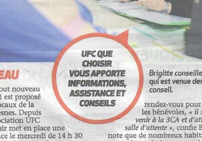 Information par voie de presse des permanences UFC Sambre Avesnois à Avesnes-sur-Helpe